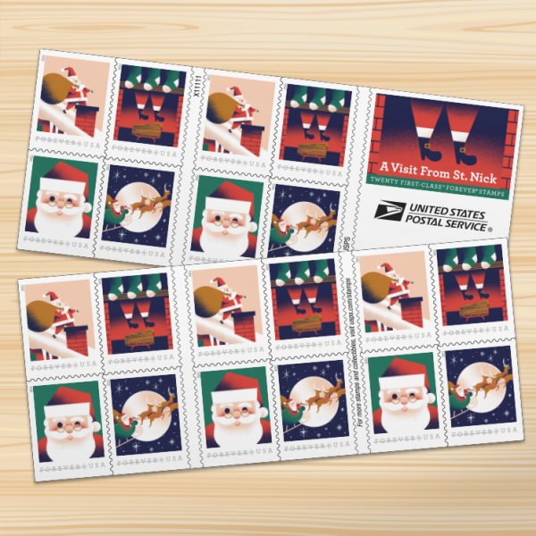 A Visit From St. Nick Stamps for sale