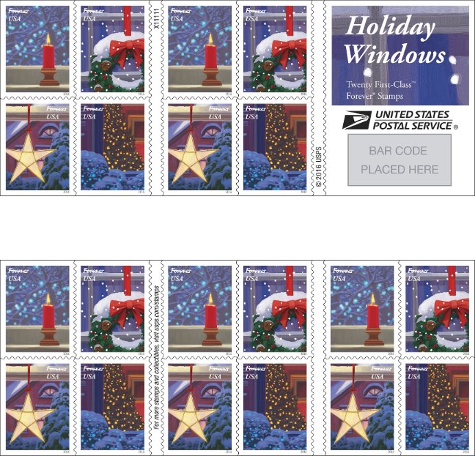 Holiday Windows stamps for sale