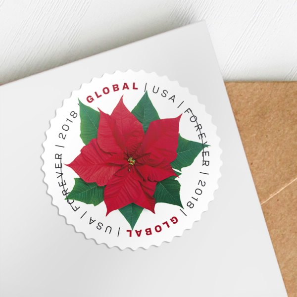 USPS Global Poinsettia Forever Stamps for sale