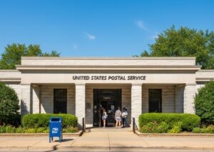Post Office Mail Drop Using Discount Flag Stamps
