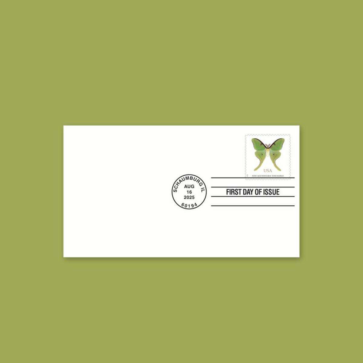 square non machinable luna moth stamps bulk discount