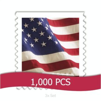 Wholesale 2017 US Flag Stamps Fiscal Reporting & Tax Season Compliance Logistics || 3000Pcs (30 Rolls)