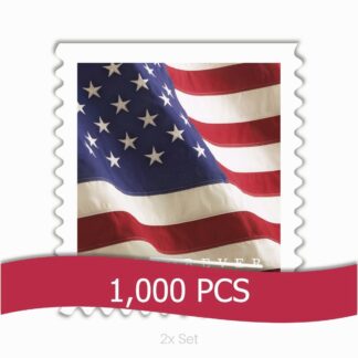 Bulk 2017 US Flag Stamps Premium Stationery & Elegant Event Mailing Pack || 2000Pcs (20 Rolls)