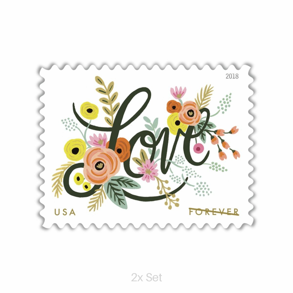 Bulk 2018 Love Flourishes Stamps Institutional Communication & Enrollment Logistics || 200Pcs (10 Sheets)