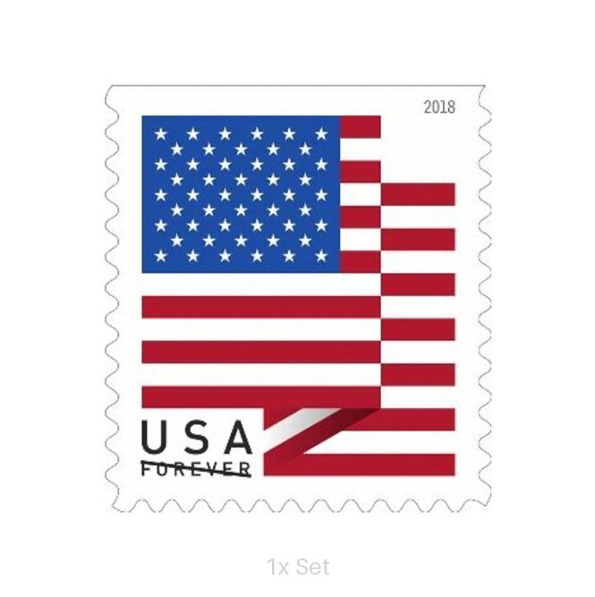 Bulk 2018 US Flag Stamps Fiscal Reporting & Tax Season Compliance Logistics || 100Pcs (1 Roll)