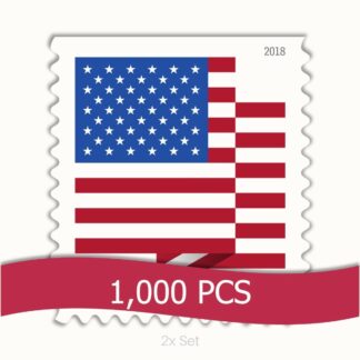 Bulk 2018 US Flag Stamps Premium Stationery & Elegant Event Mailing Pack || 2000Pcs (20 Rolls)