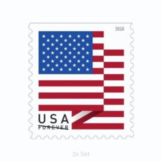 Economy 2018 US Flag Stamps Professional Business Logistics & Bulk Mailing Pack || 200Pcs (2 Roll)