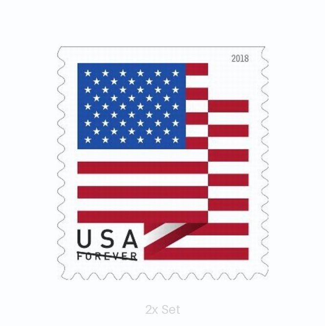 Economy 2018 US Flag Stamps Professional Business Logistics & Bulk Mailing Pack || 200Pcs (2 Roll)