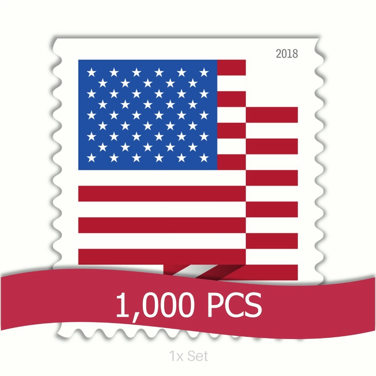 Cheap 2018 US Flag Stamps Quarterly Seasonal Outreach & Greeting Fulfillment Pack || 1000Pcs (10 Rolls)