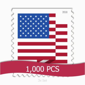 Wholesale 2018 US Flag Stamps Quarterly Seasonal Outreach & Greeting Fulfillment Pack || 3000Pcs (30 Rolls)