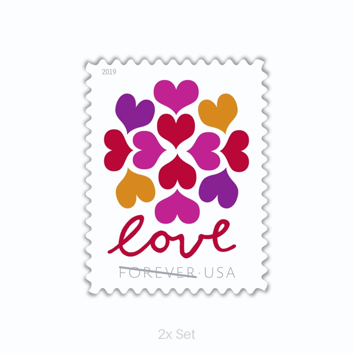 Best Price 2019 Love Hearts Blossom Stamps High-Impact CRM & Property Marketing Logistics || 200Pcs (10 Sheets)