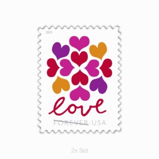 Economy 2019 Love Hearts Blossom Stamps Institutional Communication & Enrollment Logistics || 200Pcs (10 Sheets)