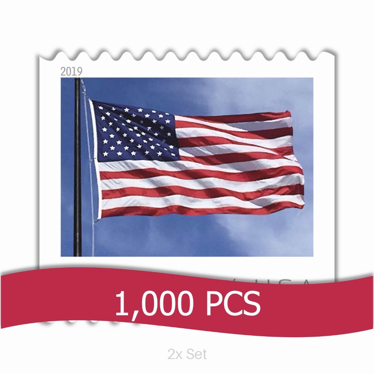 Discount 2019 US Flag Stamps Agency-Level Renewals & Compliance Logistics Pack || 2000Pcs (20 Rolls)