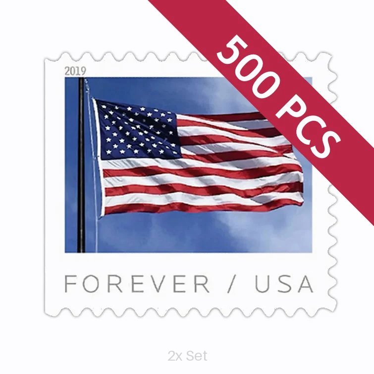 Low Cost 2019 US Flag Stamps Community Outreach & Ministerial Support Pack || 1000Pcs (10 Rolls)