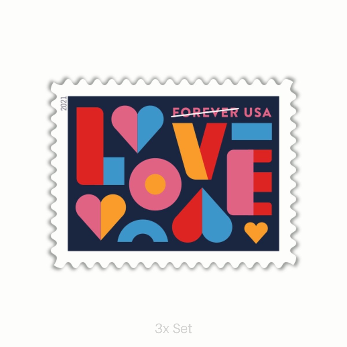 Economy 2021 Love Digital Typography Stamps Agency-Level Renewals & Compliance Logistics Pack || 300Pcs (15 Sheets)