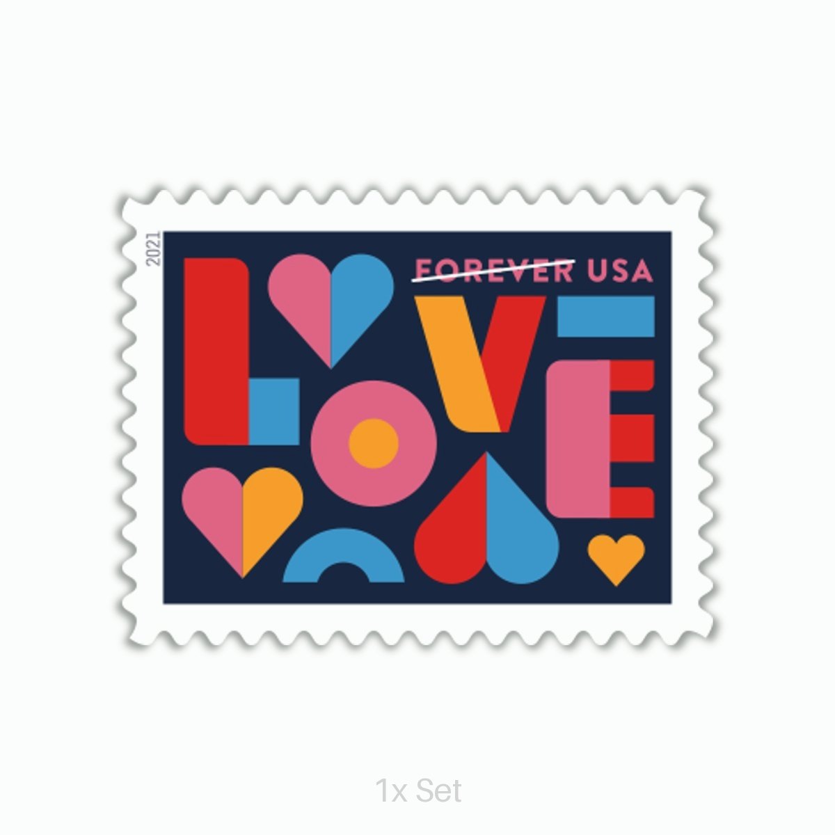 Best Price 2021 Love Digital Typography Stamps Formal Legal Notices & Professional Document Delivery || 100Pcs (5 Sheets)