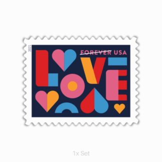 Discount 2021 Love Digital Typography Stamps Institutional Communication & Enrollment Logistics || 100Pcs (5 Sheets)