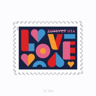 Cheap 2021 Love Digital Typography Stamps Institutional Communication & Enrollment Logistics || 300Pcs (15 Sheets)