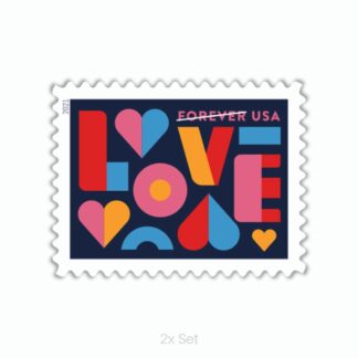 Discount 2021 Love Digital Typography Stamps Quarterly Seasonal Outreach & Greeting Fulfillment Pack || 200Pcs (10 Sheets)