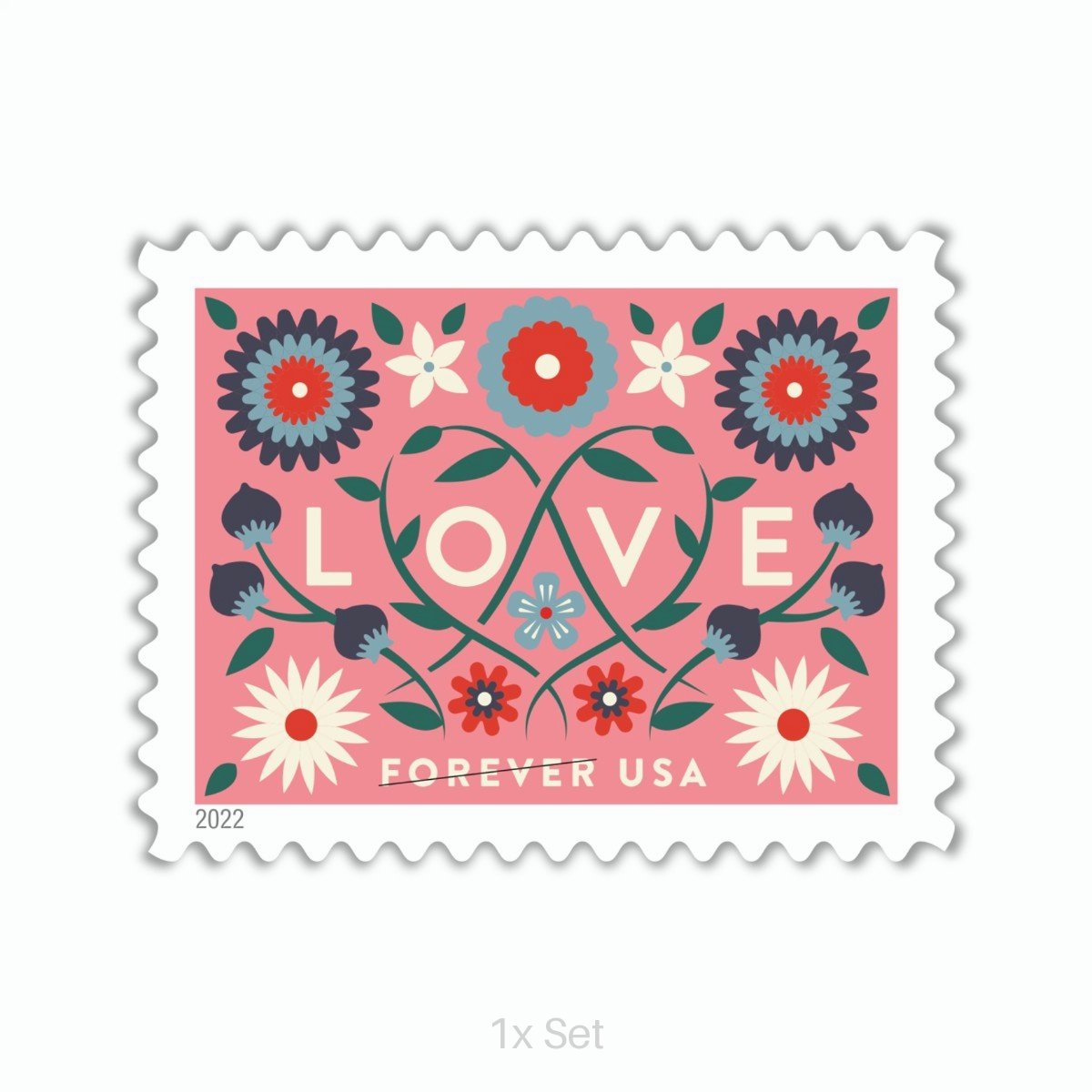 Cheap 2022 Love Stamps Premium Stationery & Elegant Event Mailing Pack || 100Pcs (5 Sheets)