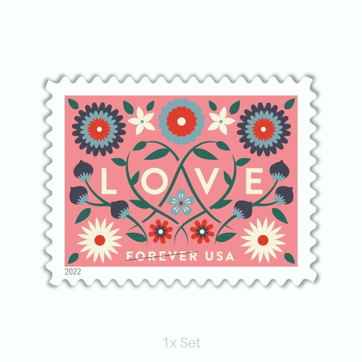 Low Cost 2022 Love Stamps Professional Business Logistics & Bulk Mailing Pack || 100Pcs (5 Sheets)