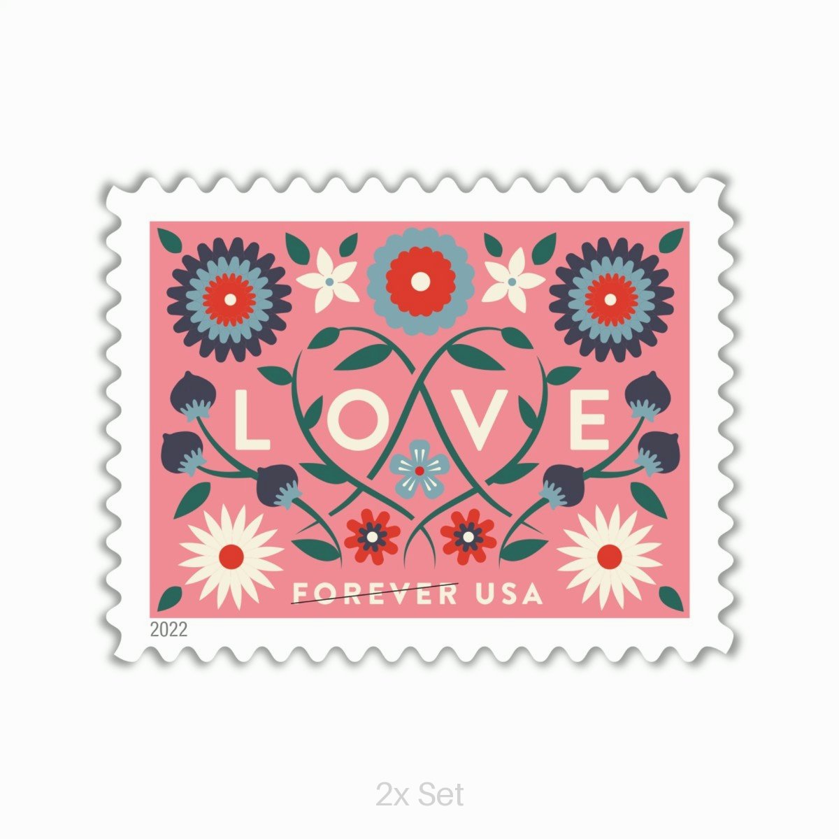 Cheap 2022 Love Stamps Seasonal Route Marketing & Service Promotion Pack || 200Pcs (10 Sheets)