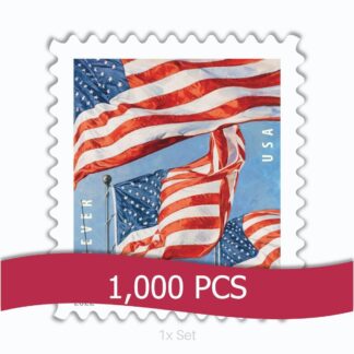 Economy 2022 US Flag Stamps Agency-Level Renewals & Compliance Logistics Pack || 1000Pcs (10 Rolls)