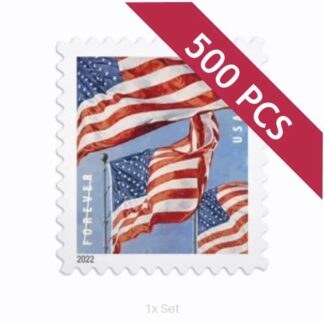 Best Price 2022 US Flag Stamps Agency-Level Renewals & Compliance Logistics Pack || 500Pcs (5 Rolls)