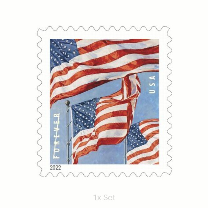 Cheap 2022 US Flag Stamps Civic Engagement & Voting Ballot Logistics Pack || 100Pcs (1 Roll)