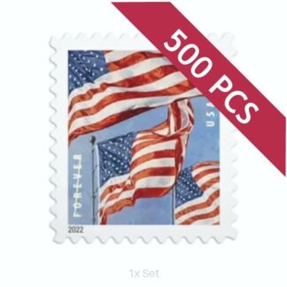 Cheap 2022 US Flag Stamps Community Outreach & Ministerial Support Pack || 500Pcs (5 Rolls)