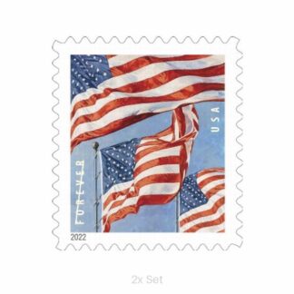 Best Price 2022 US Flag Stamps High-Impact CRM & Property Marketing Logistics || 200Pcs (2 Roll)