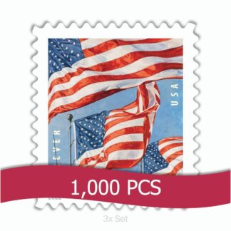 Best Price 2022 US Flag Stamps High-Impact CRM & Property Marketing Logistics || 3000Pcs (30 Rolls)