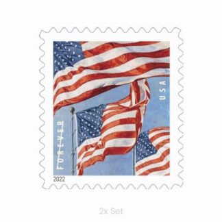 Authentic 2022 US Flag Stamps Institutional Communication & Enrollment Logistics || 200Pcs (2 Roll)