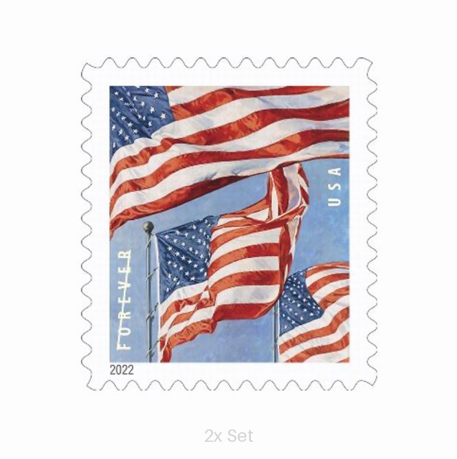 Authentic 2022 US Flag Stamps Institutional Communication & Enrollment Logistics || 200Pcs (2 Roll)