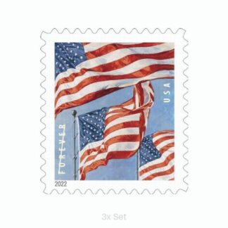 Discount 2022 US Flag Stamps Institutional Communication & Enrollment Logistics || 300Pcs (3 Roll)