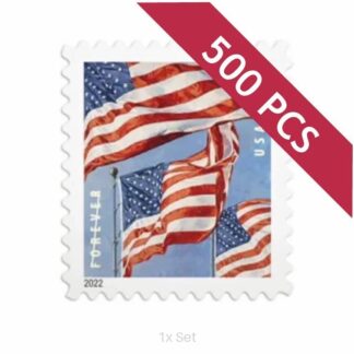 Cheap 2022 US Flag Stamps Institutional Support & Donor Stewardship Pack || 500Pcs (5 Rolls)