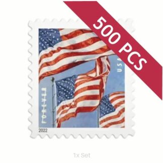 Low Cost 2022 US Flag Stamps Premium Stationery & Elegant Event Mailing Pack || 500Pcs (5 Rolls)