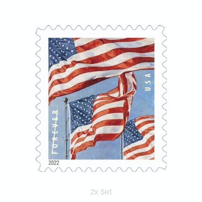 Wholesale 2022 US Flag Stamps Professional Business Logistics & Bulk Mailing Pack || 200Pcs (2 Roll)