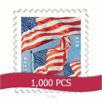 Discount 2022 US Flag Stamps Seasonal Route Marketing & Service Promotion Pack || 1000Pcs (10 Rolls)