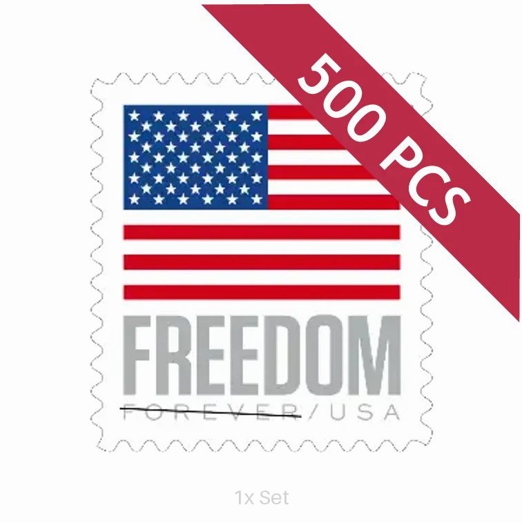 Bulk 2023 US Flag Stamps Civic Engagement & Voting Ballot Logistics Pack || 500Pcs (5 Rolls)