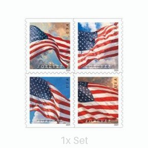 Authentic 2024 US Flag Stamps Formal Legal Notices & Professional Document Delivery || 100Pcs (1 Roll)