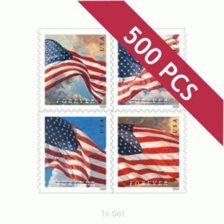 Best Price 2024 US Flag Stamps High-Impact CRM & Property Marketing Logistics || 500Pcs (5 Rolls)