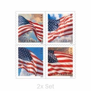 Bulk 2024 US Flag Stamps Premium Stationery & Elegant Event Mailing Pack || 200Pcs (2 Roll)