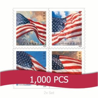 Bulk 2024 US Flag Stamps Professional Business Logistics & Bulk Mailing Pack || 2000Pcs (20 Rolls)