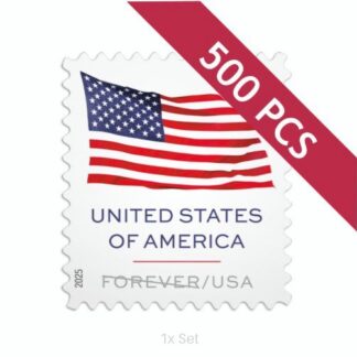 Bulk 2025 US Flag Stamps Community Outreach & Ministerial Support Pack || 500Pcs (5 Rolls)