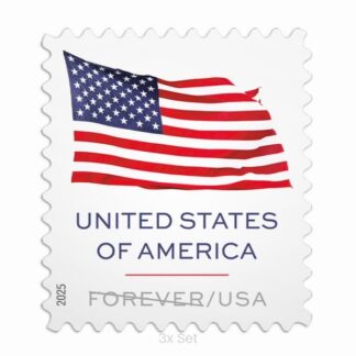 Best Price 2025 US Flag Stamps High-Impact CRM & Property Marketing Logistics || 300Pcs (3 Roll)