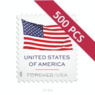 Low Cost 2025 US Flag Stamps Institutional Support & Donor Stewardship Pack || 1000Pcs (10 Rolls)