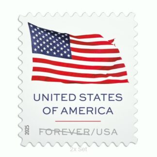 Economy 2025 US Flag Stamps Seasonal Route Marketing & Service Promotion Pack || 200Pcs (2 Roll)