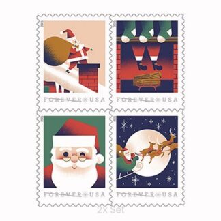 Low Cost A Visit From St. Nick Stamps Formal Legal Notices & Professional Document Delivery || 200Pcs (10 Books)