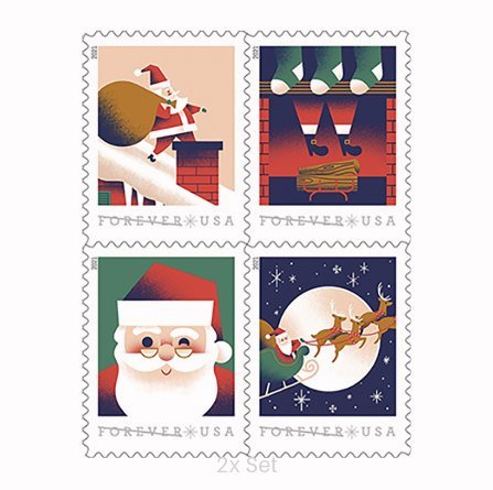 Low Cost A Visit From St. Nick Stamps Formal Legal Notices & Professional Document Delivery || 200Pcs (10 Books)